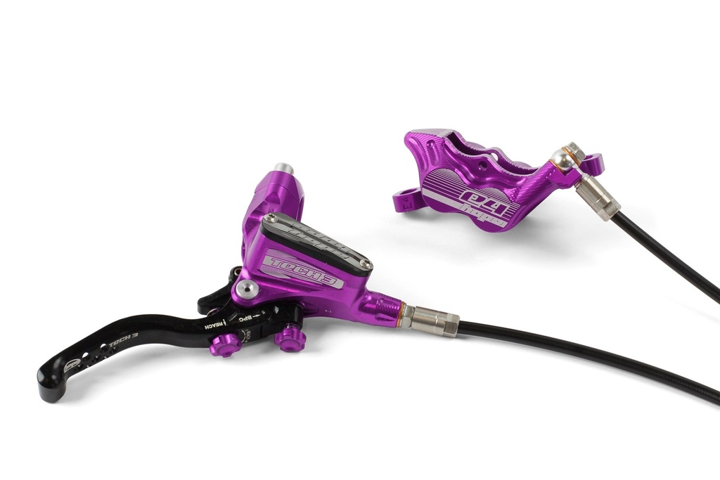 [T3E4PUFR] Hope Tech 3 E4 Front - No Rotor - Purple R/H