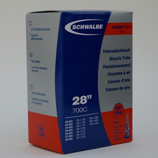 [SV19A] Lightweight tube 28 x 1.5"  by Schwalbe - SV19A - presta valve