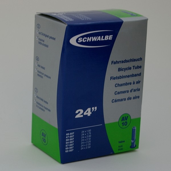 Inner tube 24 x 1.5 - 2.5 inch from Schwalbe AV10 - schrader valve