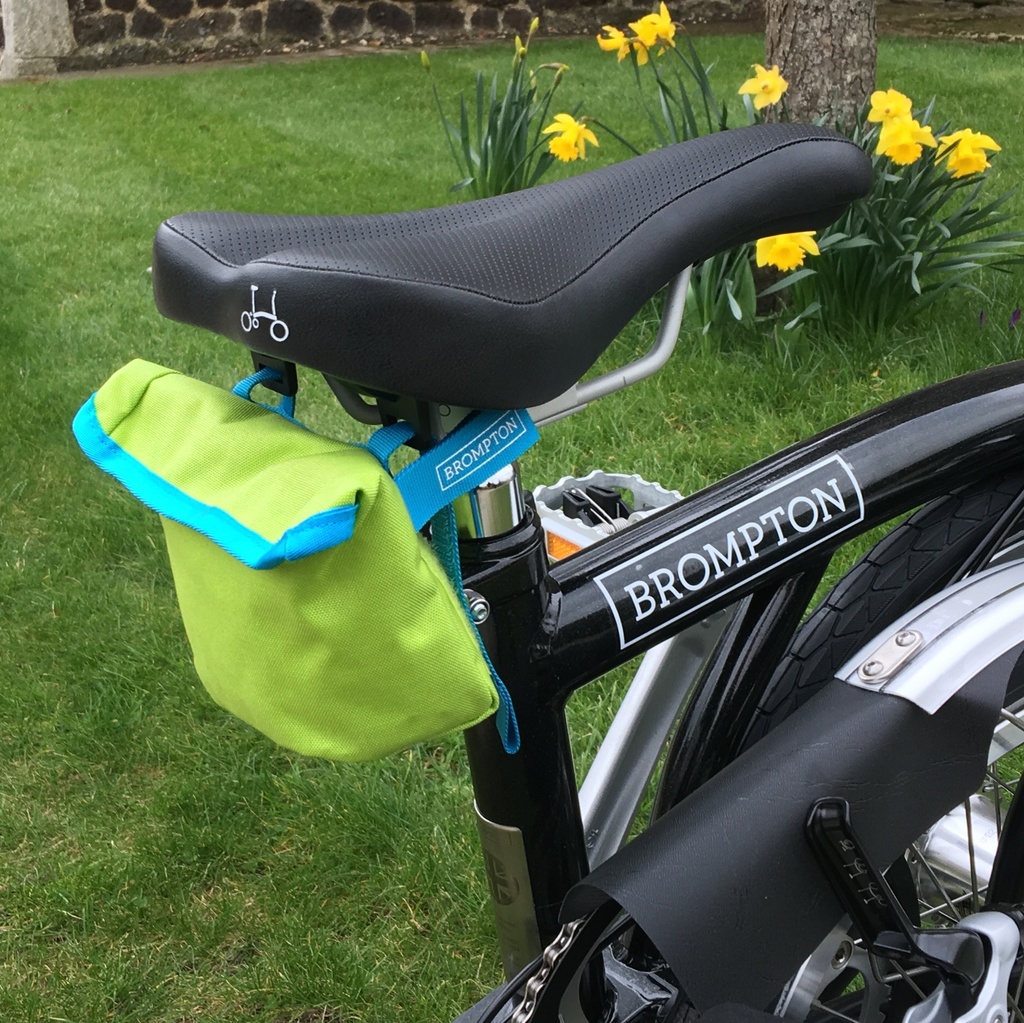 [QPOUCH-LG-LB] Brompton saddle pouch - Lime Green