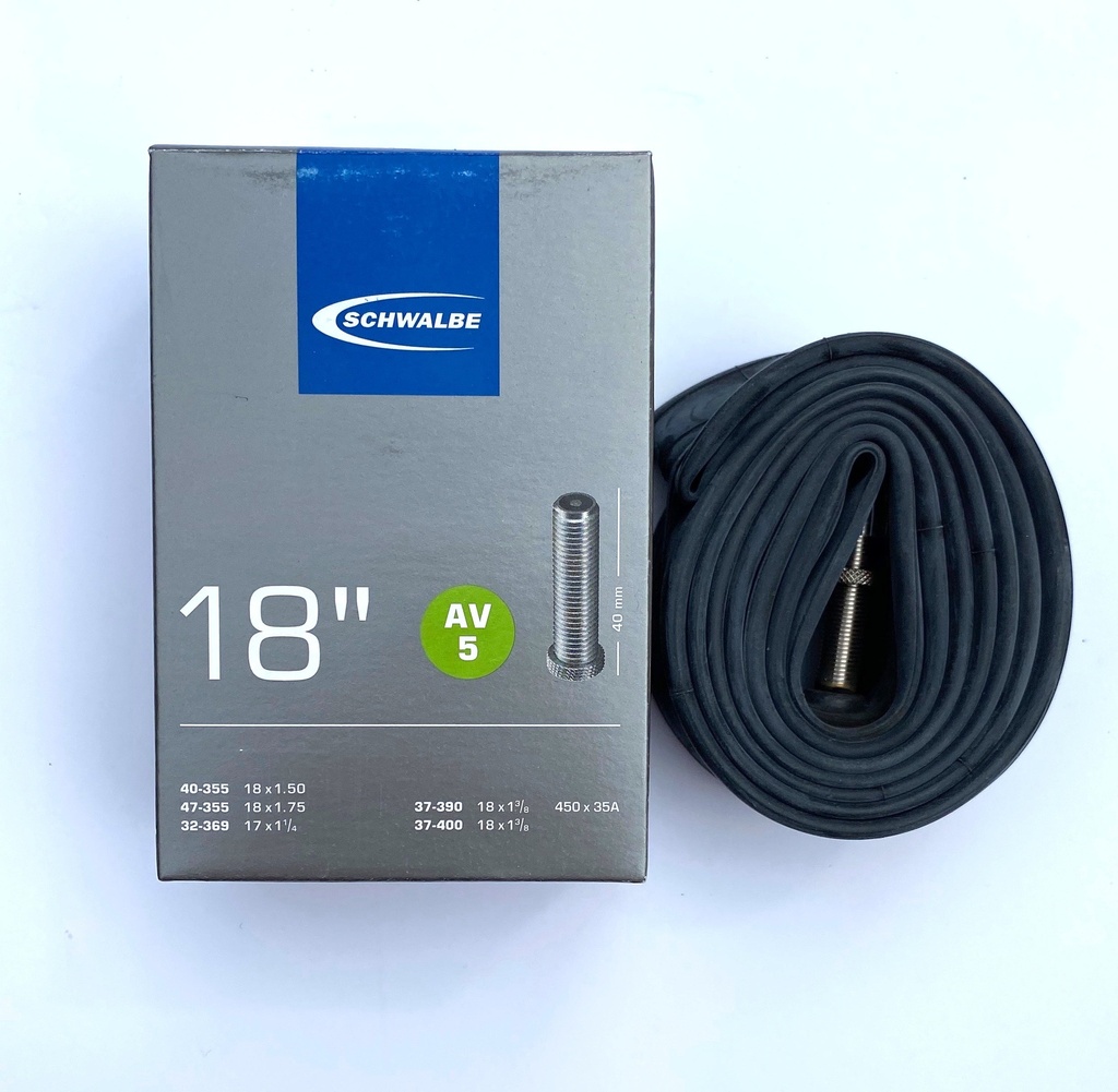 [AV5] Inner tube 18x1.5-1.75 and 1 3/8 by Schwalbe - Schrader valve