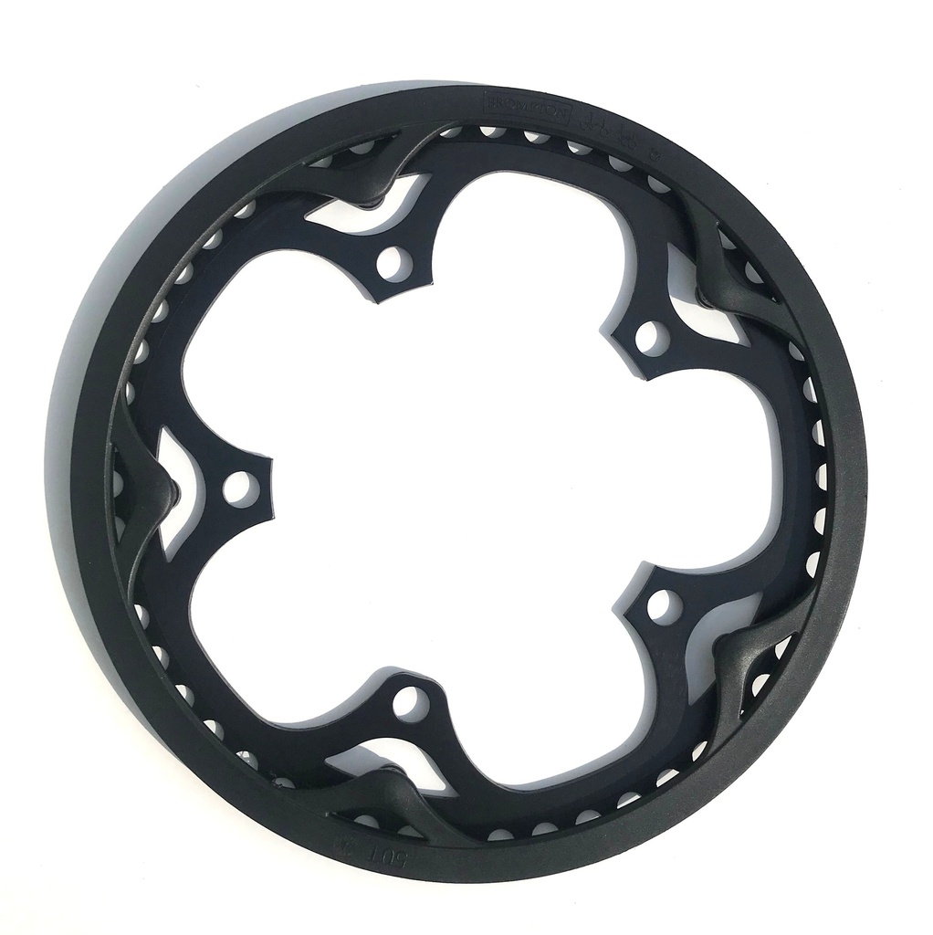 [QCHRINGA-SPI-50-BK] Brompton BLACK 50T chain ring / guard assembly for spider crankset