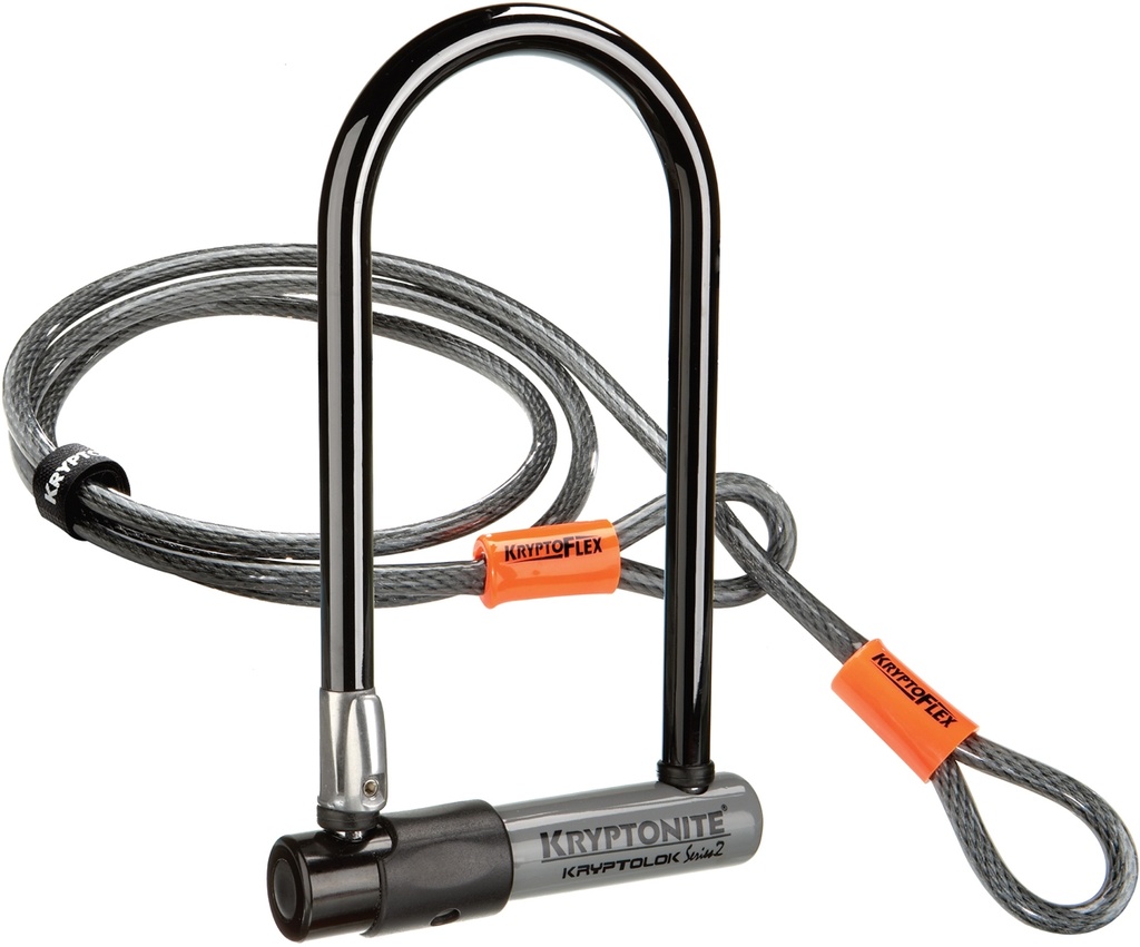 Kryptolok Standard U-Lock with 4 foot Kryptoflex cable Sold Secure Gold