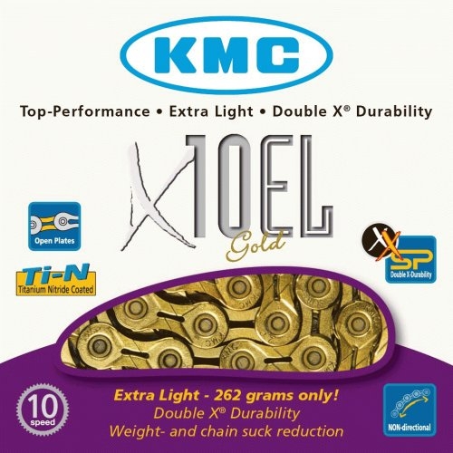 [BXEL10T14] KMC X10EL Gold 10-speed MTB/road bike chain