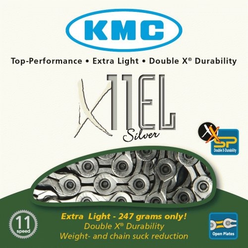 [BX11ELN18] KMC X11EL Silver 11-speed MTB/road bike chain