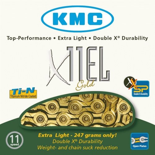 [BX11ELT18] KMC X11EL  Gold 11-speed MTB/road bike chain