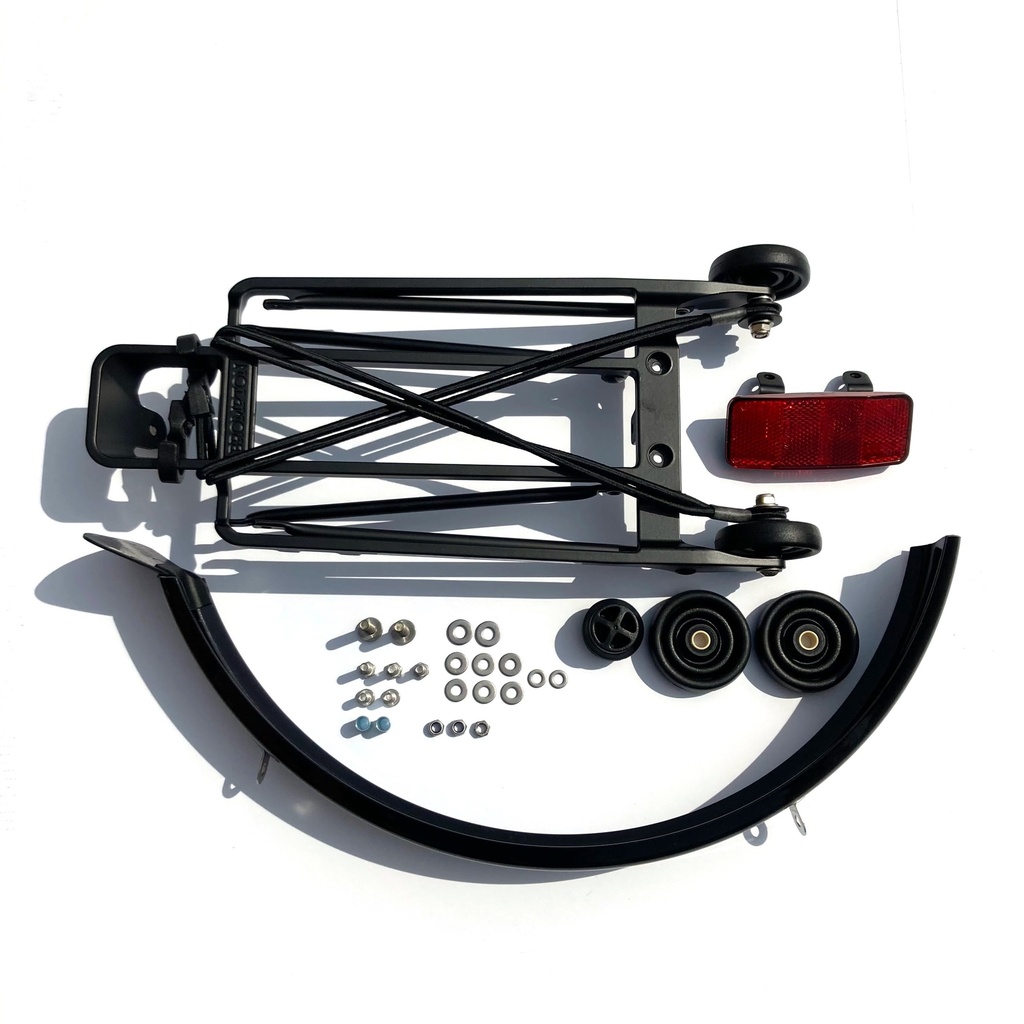 [QRACKA-BK] Brompton rear carrier / rack set complete with mudguard - black