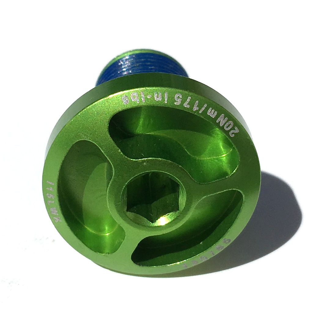 [130785D] Shoulder bolt GREEN / fine thread for Intense bikes
