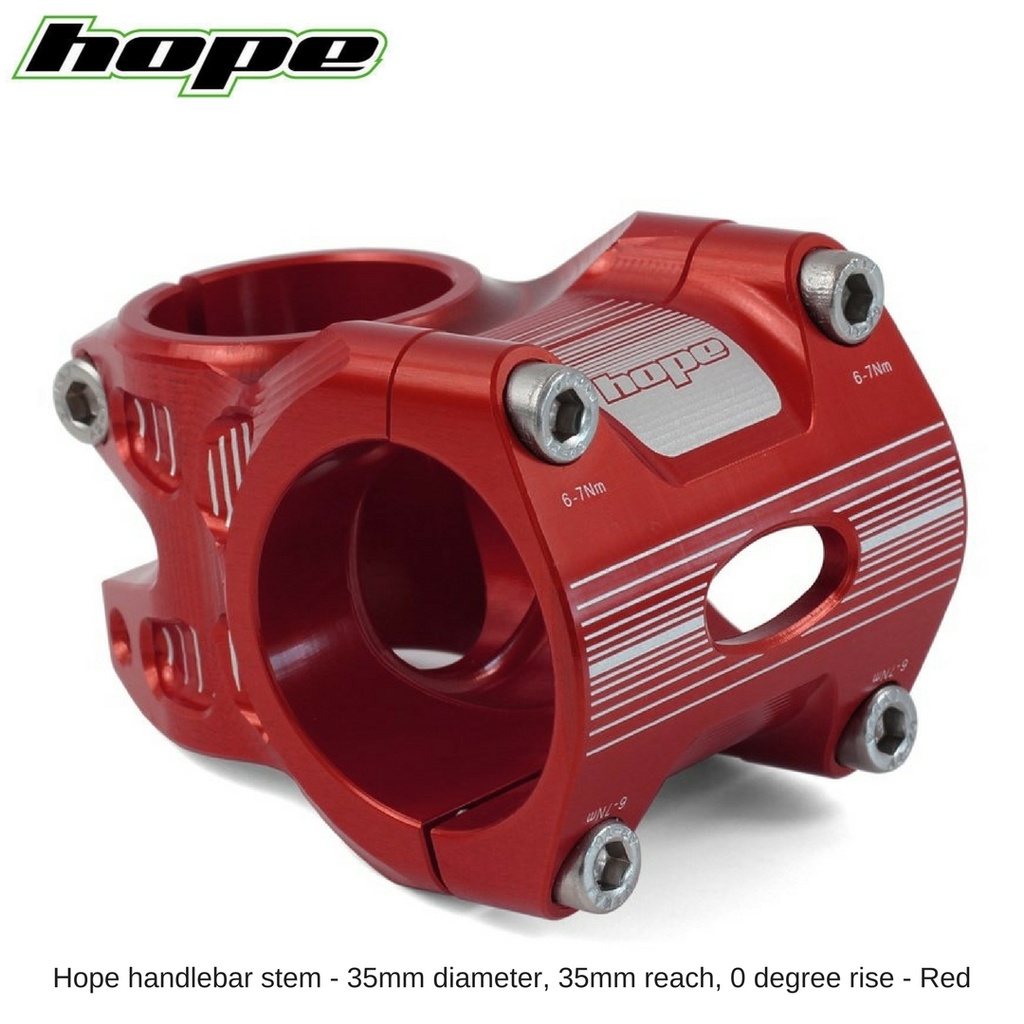 [ST000335R] Hope A/M Stem 0 degree 35mm 35mm diameter - Red