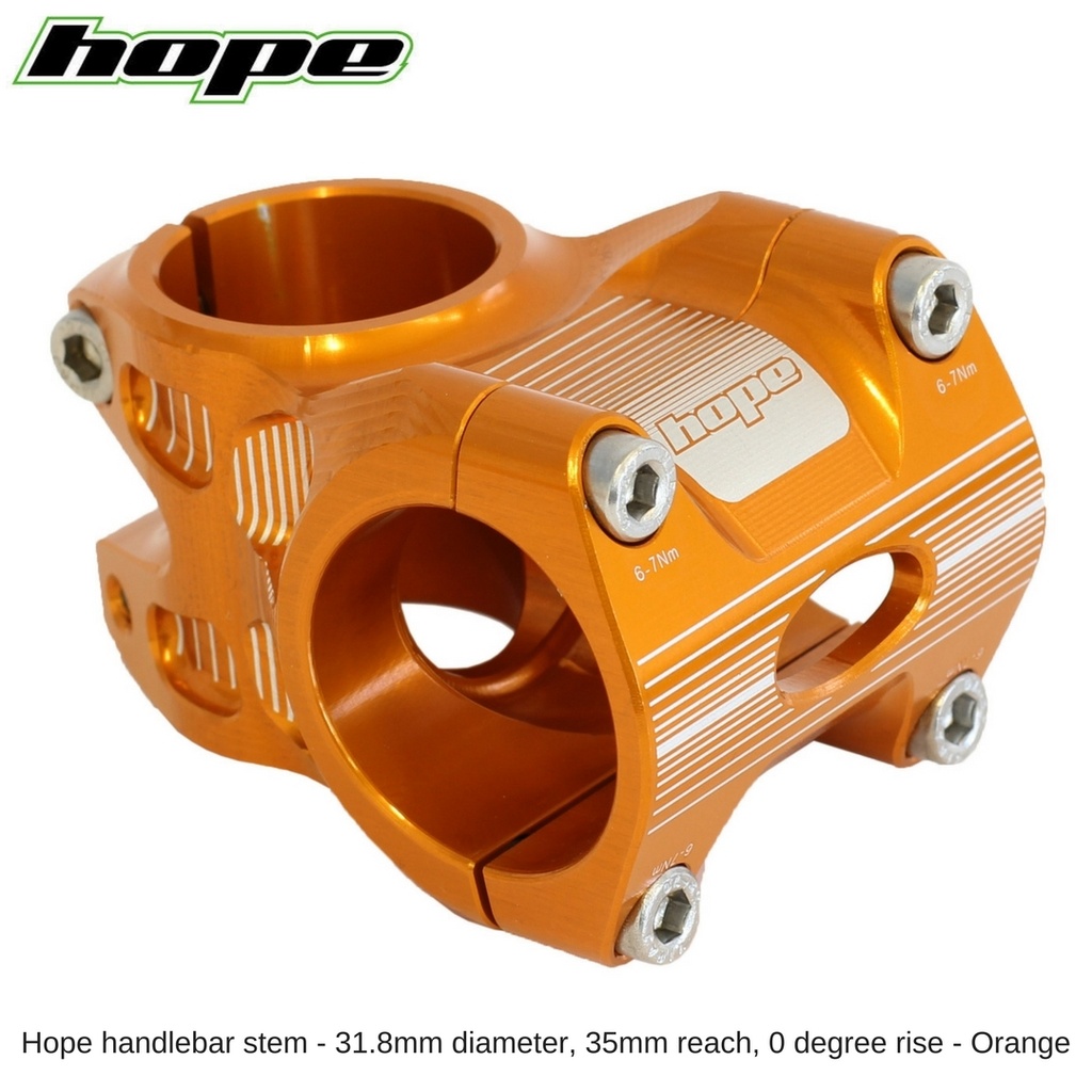 [ST0003OC] Hope A/M Stem 0 degree 35mm 31.8mm diameter - Orange