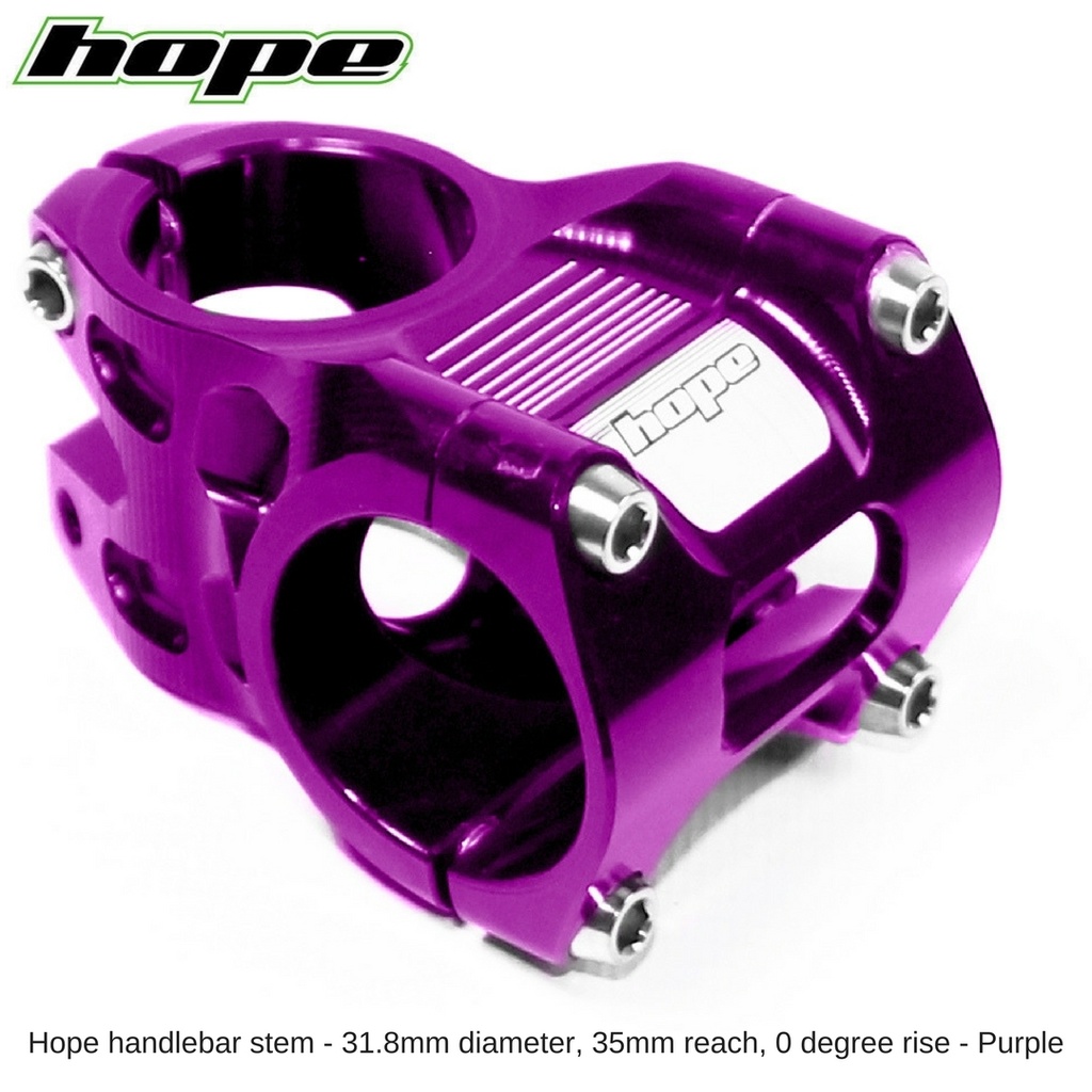 Hope A/M Stem 0 degree 35mm 31.8mm diameter - Purple
