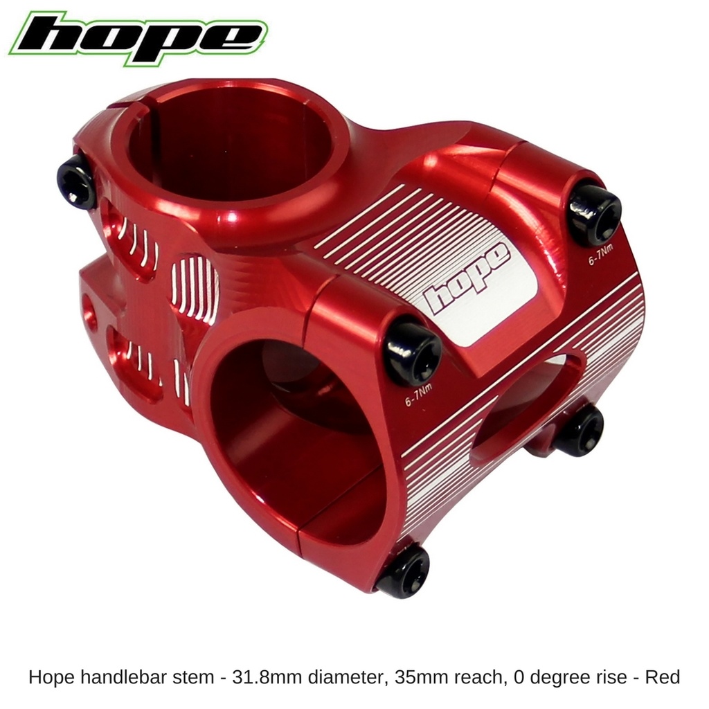[ST0003OR] Hope A/M Stem 0 degree 35mm 31.8mm diameter - Red