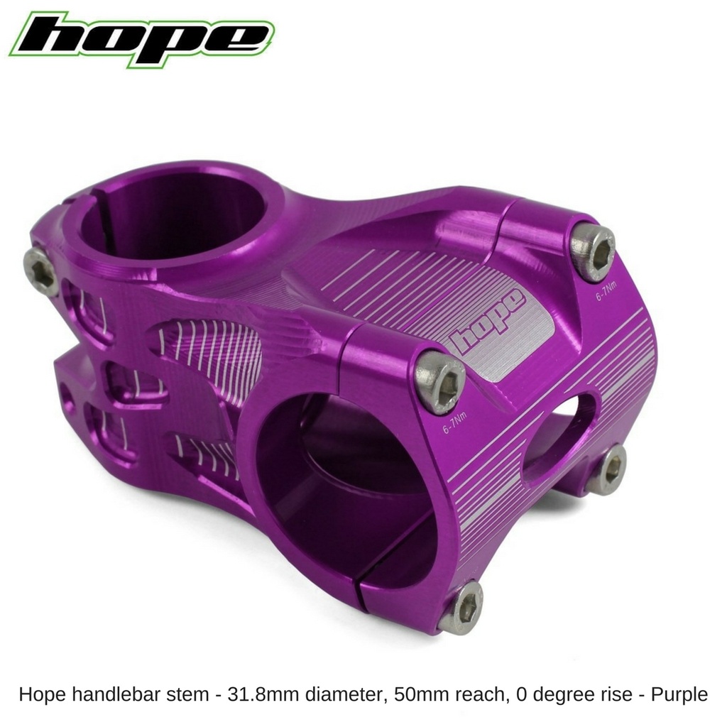 [ST0050OPU] Hope A/M Stem 0 degree 50mm 31.8mm diameter - Purple