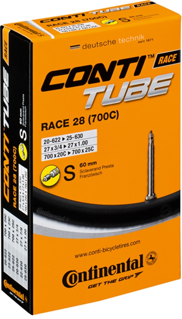 Race 28 700c x 20-25C inner tube by Continental - 42mm presta valve