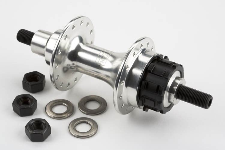 [QHUBR2] Brompton rear free hub 1 / 2-speed - 28 hole - with fittings - silver