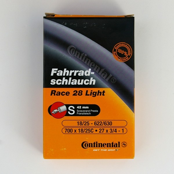 Race 28 Light 700C tube by Continental - presta valve