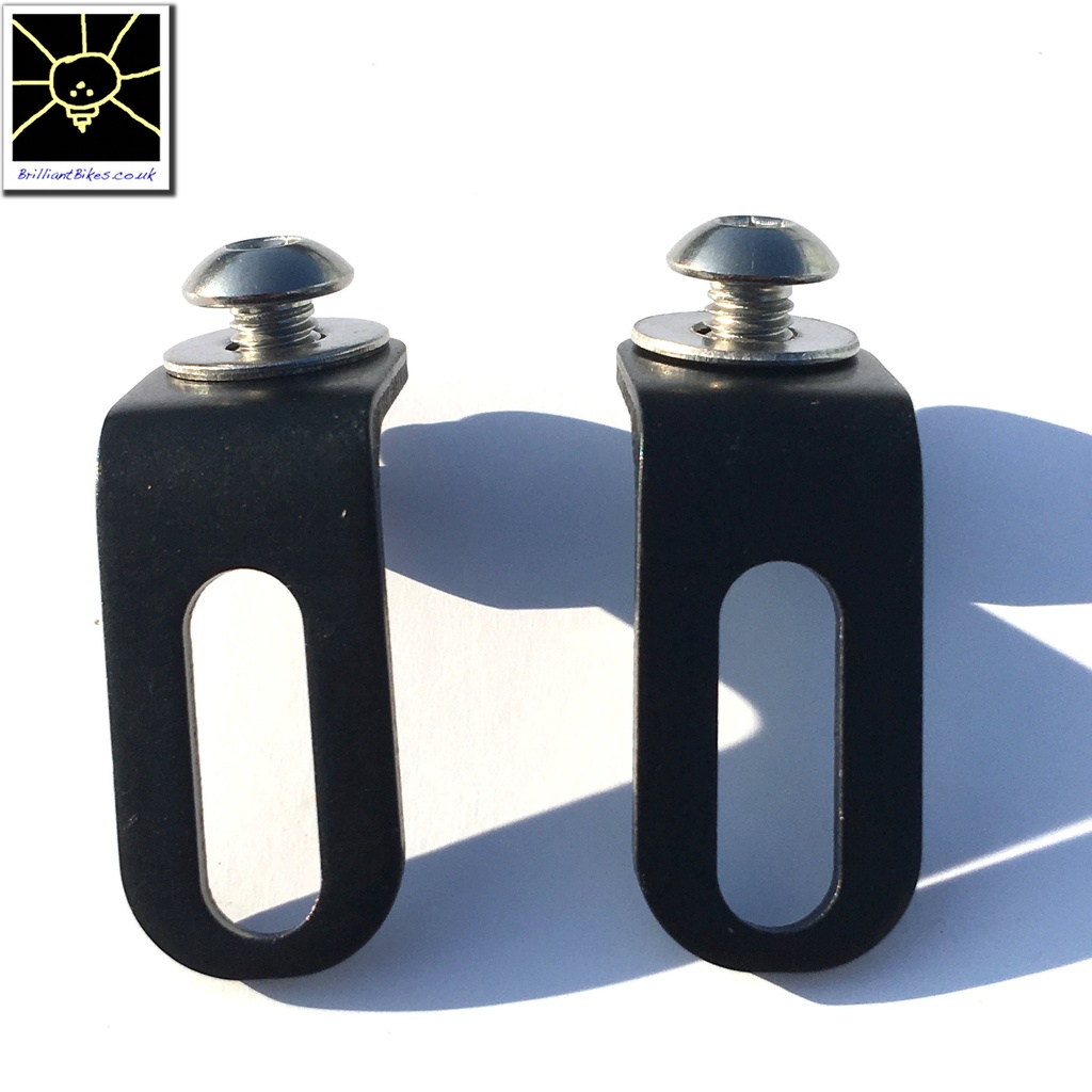 [QVBKTRLAM-R-BK] Brompton rear light / reflector brackets - rack version - black
