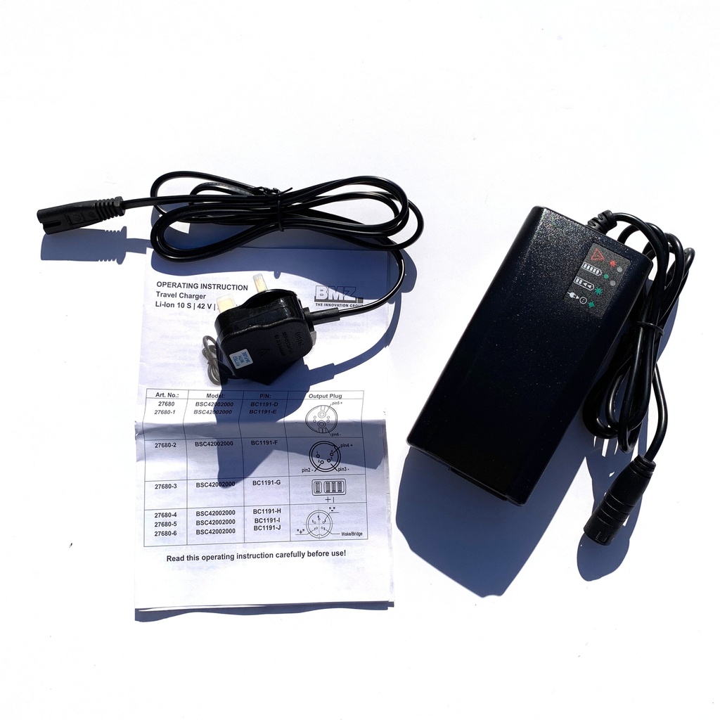 [QE-CHARGER-SET-2AGB] Brompton Electric BMZ charger set - 2A - UK version