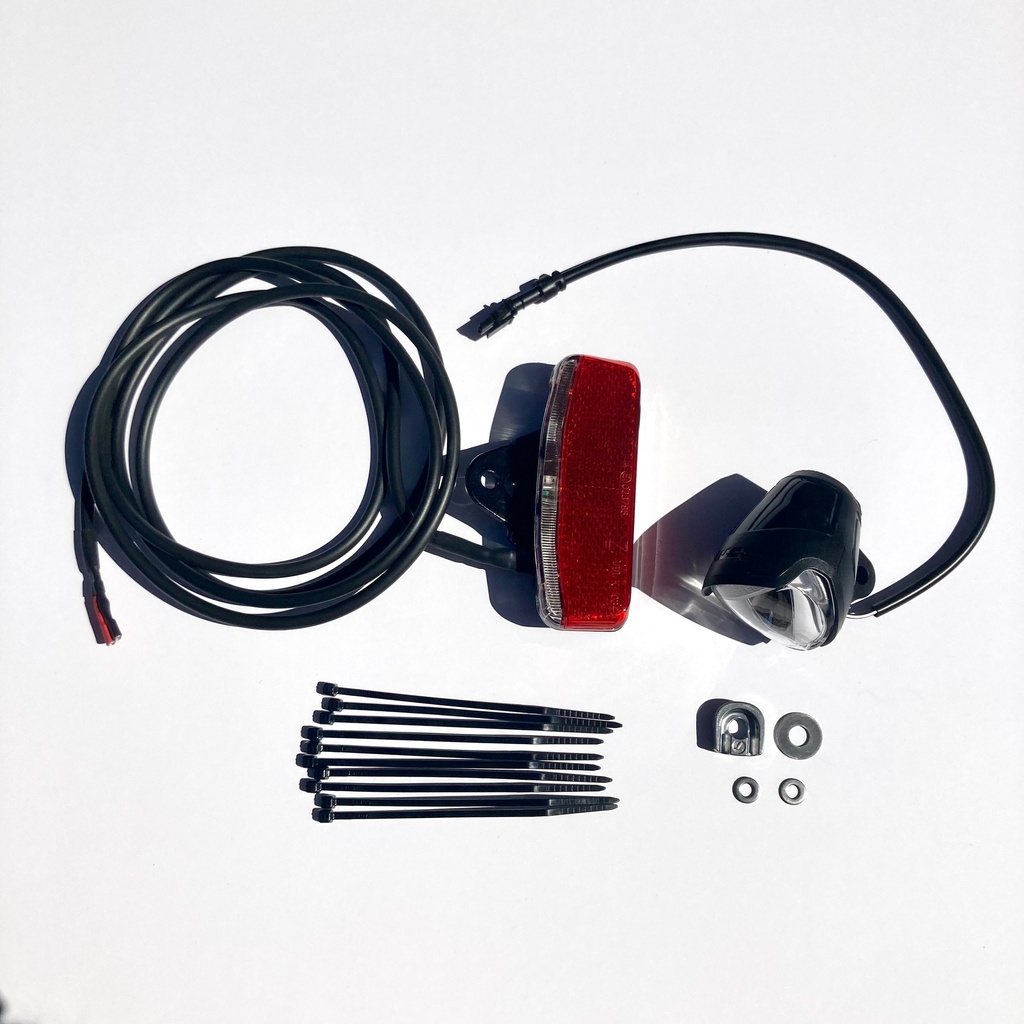 [QE-LIGHTINGSET] Brompton Electric Light Set - Spanninga Solo / B+M Avy