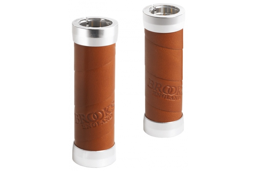[BLG4SS0 A27203] Brooks slender leather grips - Honey (100mm)