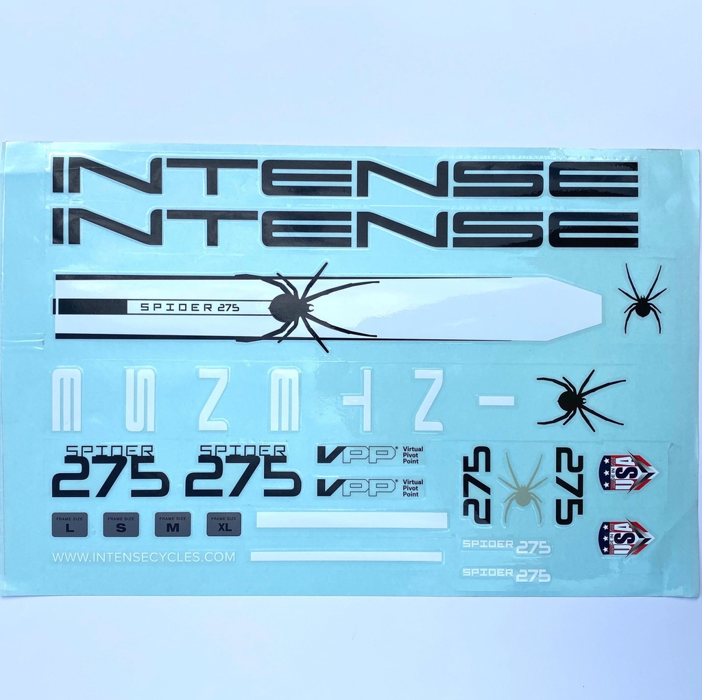Intense Spider 275 black replacement black decals