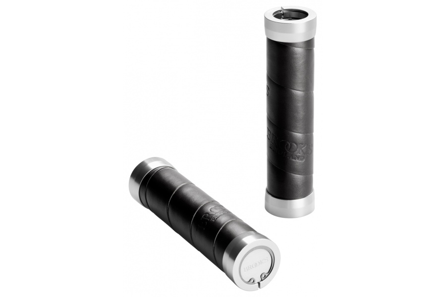 [BLG4LL0A07202] Brooks slender leather grips - Black (130mm)