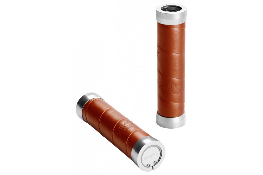 Brooks slender leather grips - Honey (130mm)