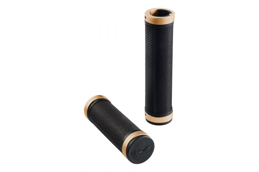 [CSG4 A96300] Brooks Cambium rubber grips - Black/Old Copper (130mm)