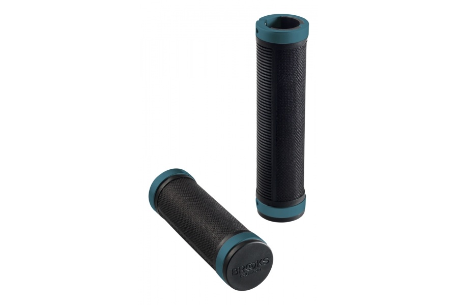 Brooks Cambium rubber grips - Black/Octane (130mm)
