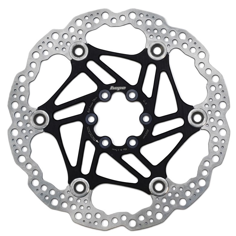 [HBSP3301806FN] Hope Floating Rotor- 6 bolt - 180mm - Black