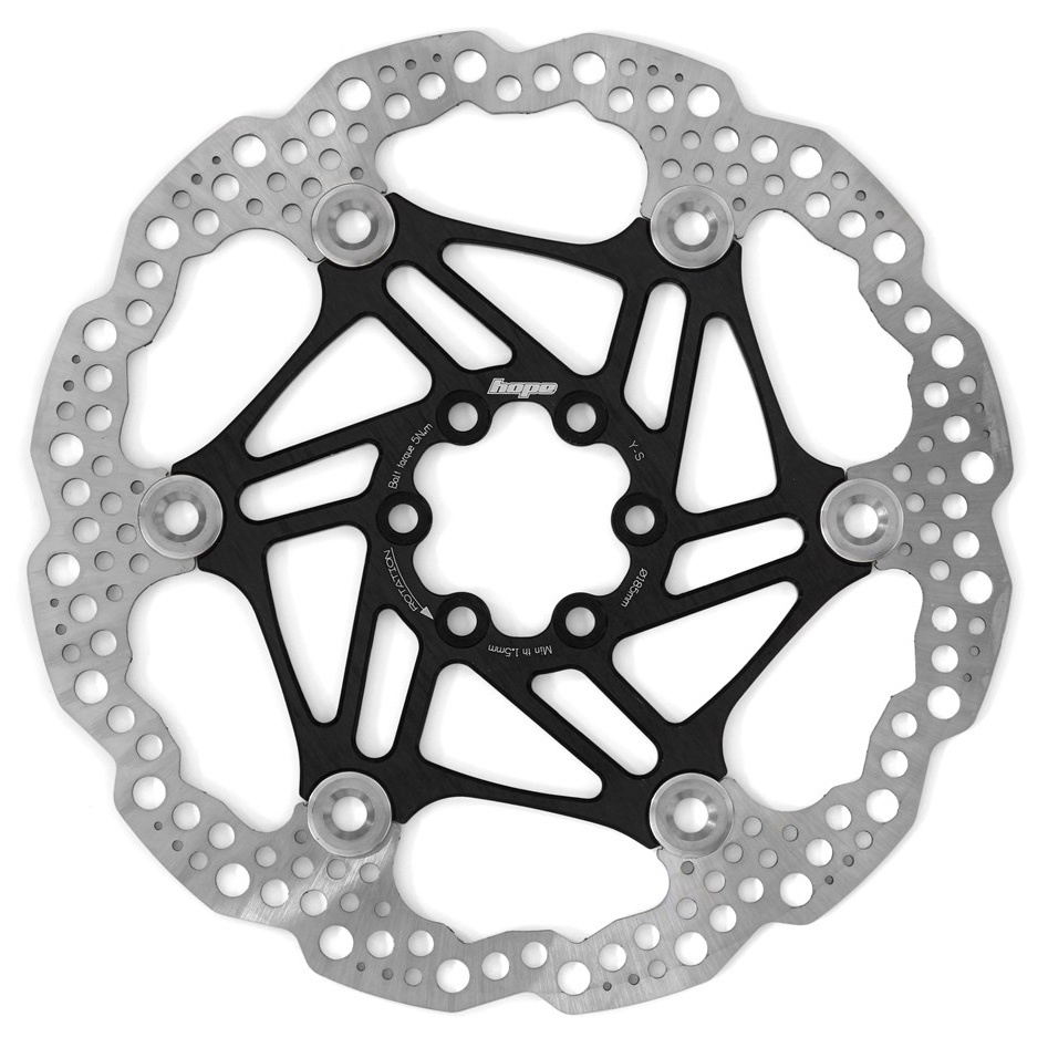 [HBSP3301856FN] Hope Floating Rotor- 6 bolt - 185mm - Black