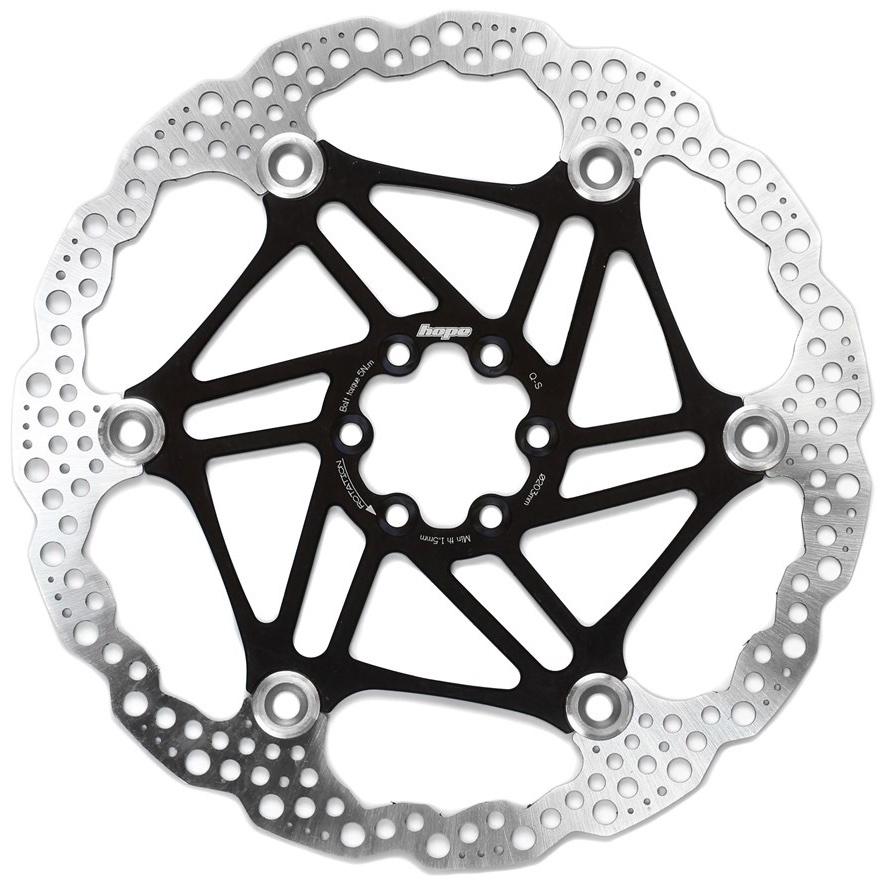 Hope Floating Rotor- 6 bolt - 203mm - Black