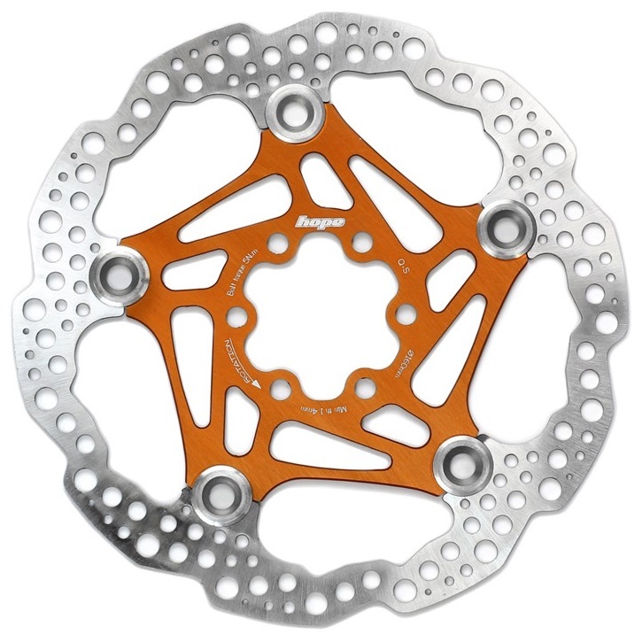 [HBSP3301606FC] Hope Floating Rotor- 6 bolt - 160mm - Orange