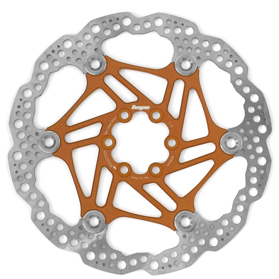 [HBSP3301856FC] Hope Floating Rotor- 6 bolt - 185mm - Orange