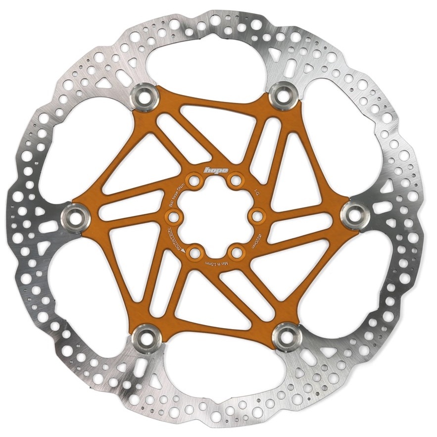 Hope Floating Rotor- 6 bolt - 220mm - Orange