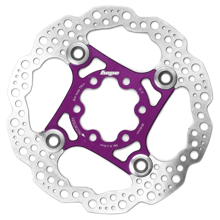 Hope Floating Rotor- 6 bolt - 140mm - Purple