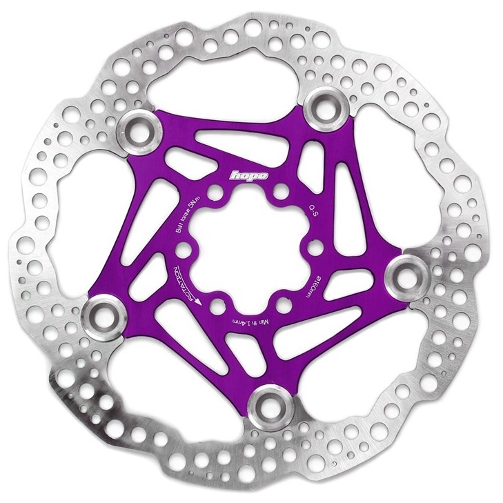 Hope Floating Rotor- 6 bolt - 160mm - Purple