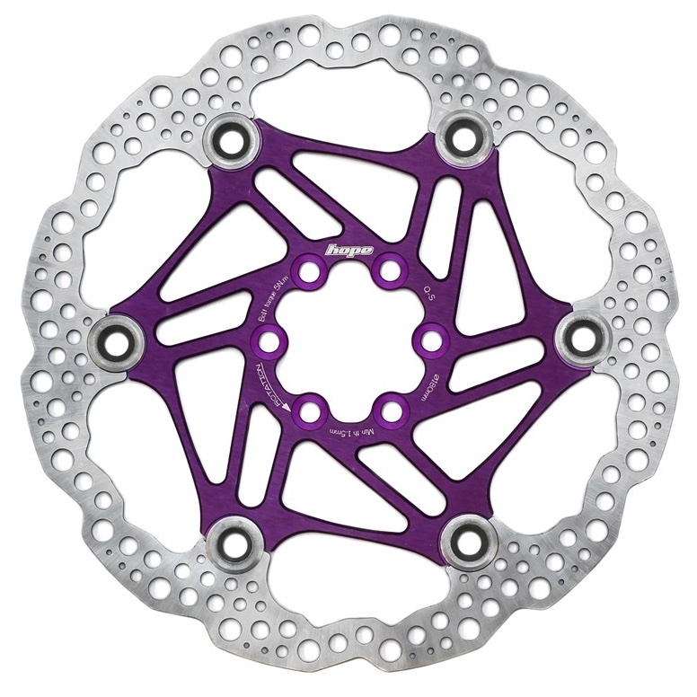 [HBSP3301806FPU] Hope Floating Rotor- 6 bolt - 180mm - Purple
