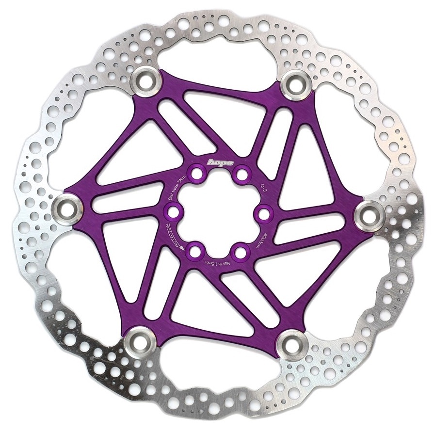 Hope Floating Rotor- 6 bolt - 203mm - Purple