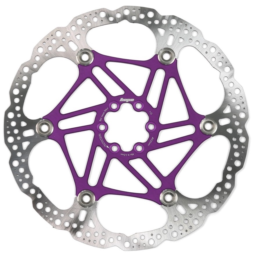 [HBSP3302206FPU] Hope Floating Rotor- 6 bolt - 220mm - Purple
