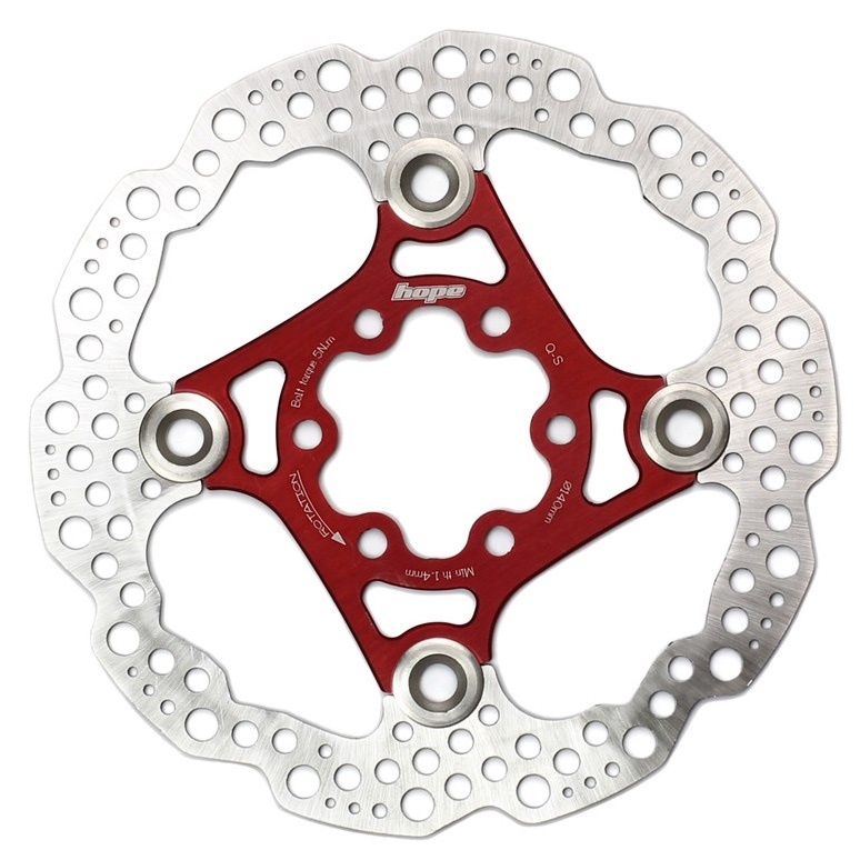 [HBSP3301406FR] Hope Floating Rotor- 6 bolt - 140mm - Red