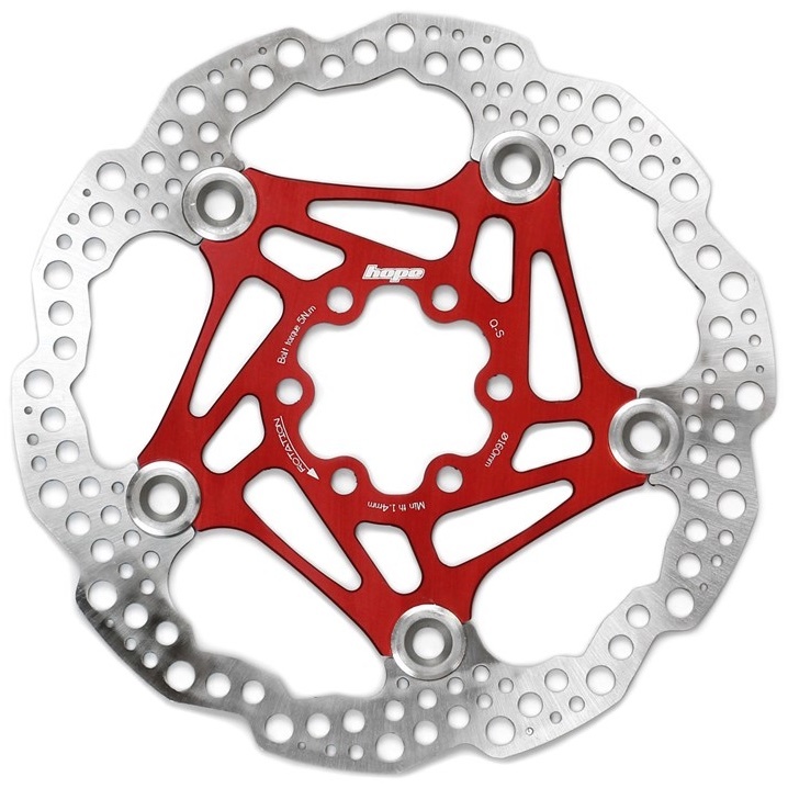 [HBSP3301606FR] Hope Floating Rotor- 6 bolt - 160mm - Red