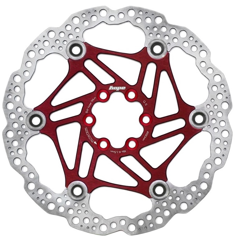 [HBSP3301806FR] Hope Floating Rotor- 6 bolt - 180mm - Red