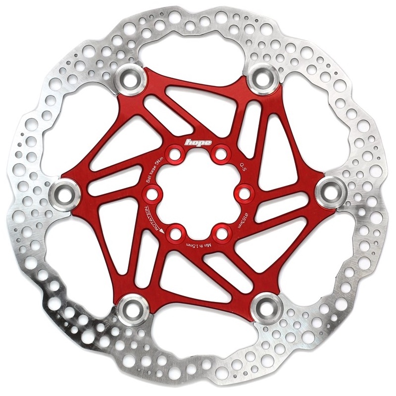 [HBSP3301836FR] Hope Floating Rotor- 6 bolt - 183mm - Red