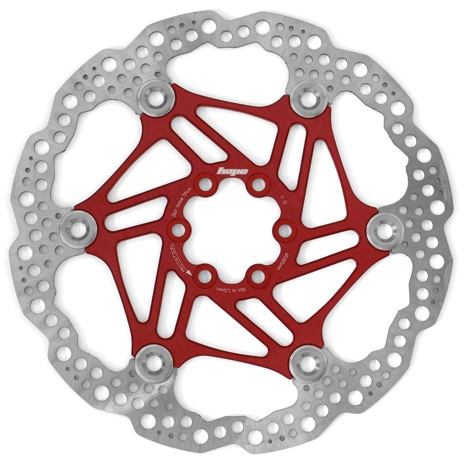 [HBSP3301856FR] Hope Floating Rotor- 6 bolt - 185mm - Red