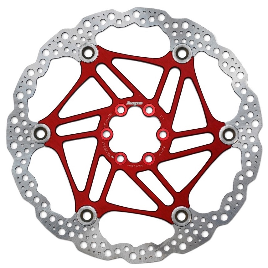 [HBSP3302006FR] Hope Floating Rotor- 6 bolt - 200mm - Red