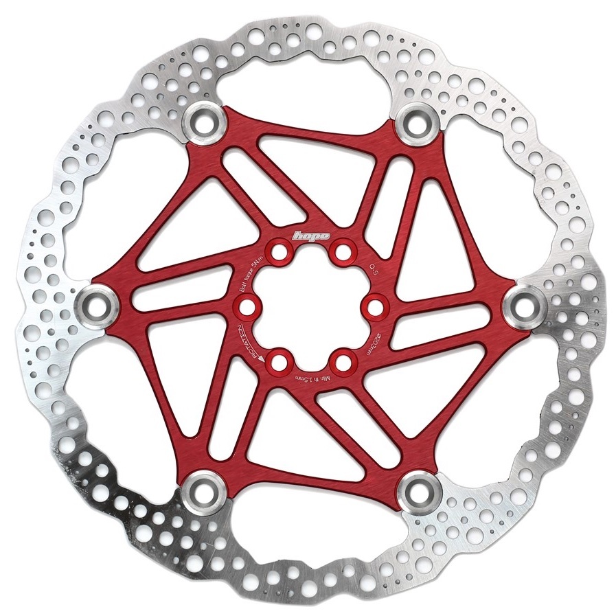[HBSP3302036FR] Hope Floating Rotor- 6 bolt - 203mm - Red