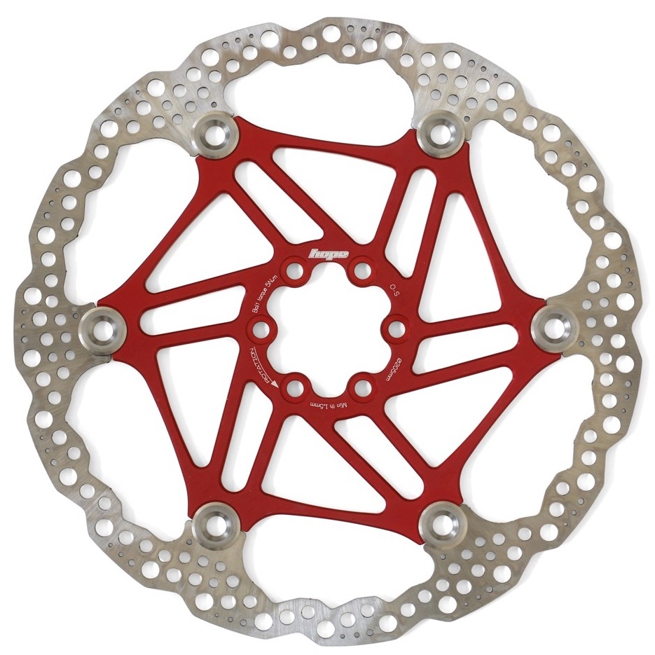 [HBSP3302056FR] Hope Floating Rotor- 6 bolt - 205mm - Red
