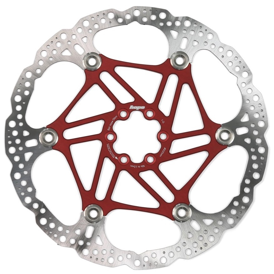 [HBSP3302206FR] Hope Floating Rotor- 6 bolt - 220mm - Red