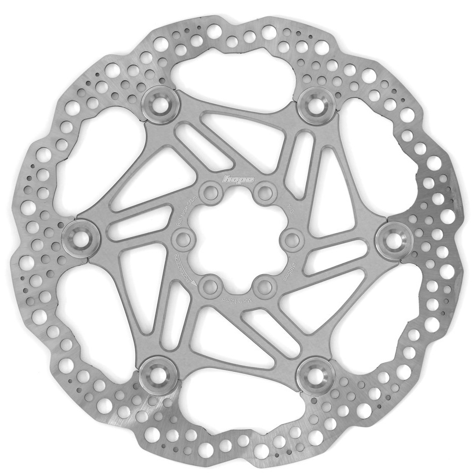 [HBSP3301856FS] Hope Floating Rotor- 6 bolt - 185mm - Silver